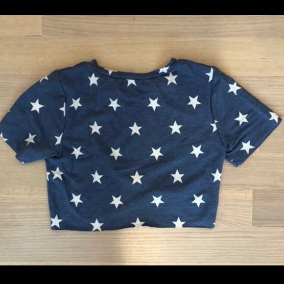 NWOT Stars Crop Tee - Picture 2 of 2